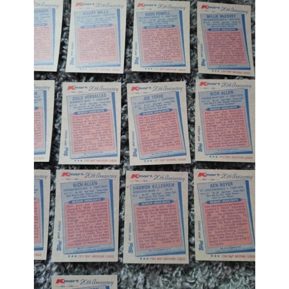 Vintage Baseball Cards - Lot of 31 Cards from 1982 Topps Kmart 20th Anniversary - Picture 9 of 10